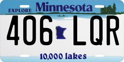 MN license plate 406LQR