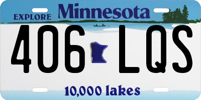 MN license plate 406LQS