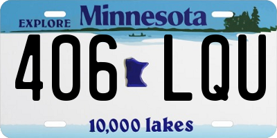 MN license plate 406LQU