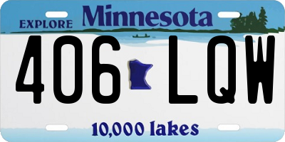 MN license plate 406LQW