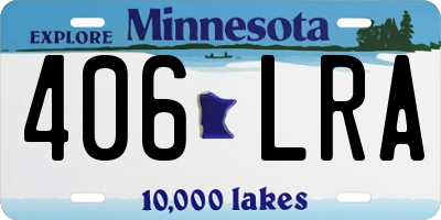 MN license plate 406LRA