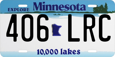 MN license plate 406LRC