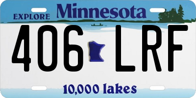 MN license plate 406LRF