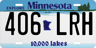 MN license plate 406LRH