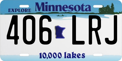 MN license plate 406LRJ