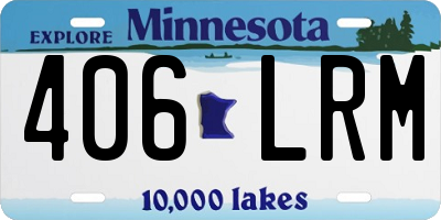 MN license plate 406LRM