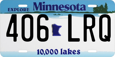 MN license plate 406LRQ