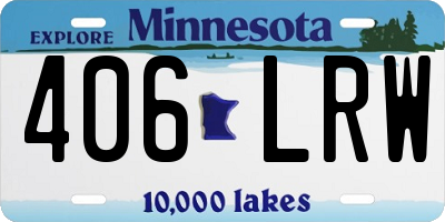 MN license plate 406LRW