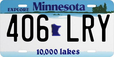 MN license plate 406LRY