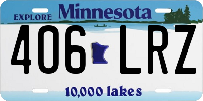 MN license plate 406LRZ