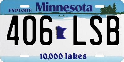 MN license plate 406LSB