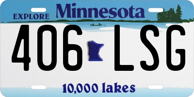 MN license plate 406LSG