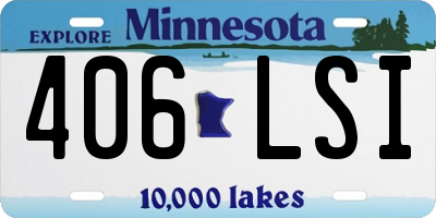 MN license plate 406LSI