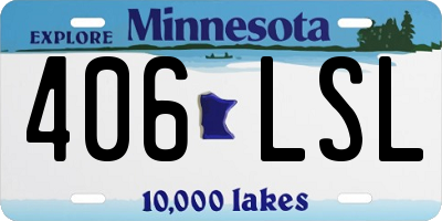 MN license plate 406LSL