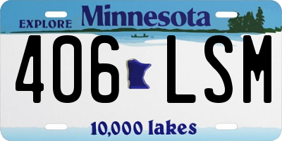 MN license plate 406LSM