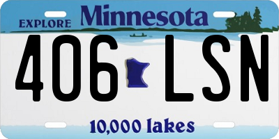 MN license plate 406LSN