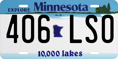 MN license plate 406LSO