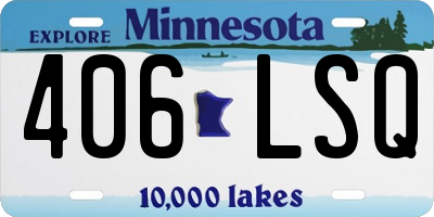 MN license plate 406LSQ