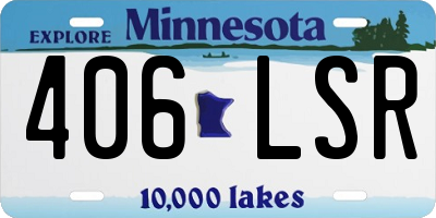 MN license plate 406LSR