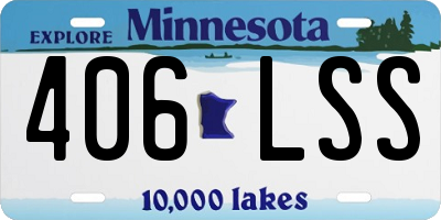 MN license plate 406LSS