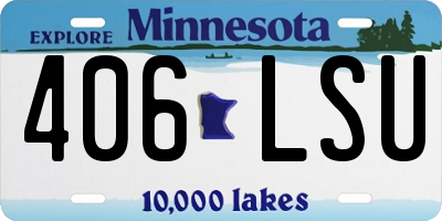 MN license plate 406LSU