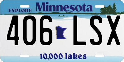 MN license plate 406LSX