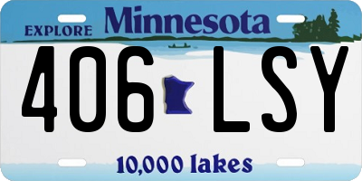 MN license plate 406LSY