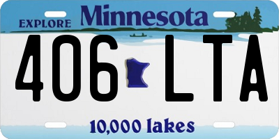 MN license plate 406LTA