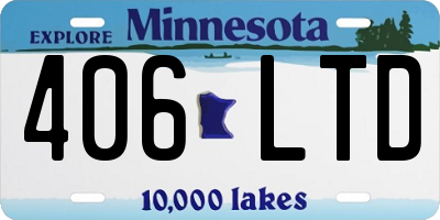 MN license plate 406LTD