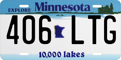 MN license plate 406LTG