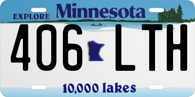 MN license plate 406LTH