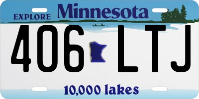 MN license plate 406LTJ