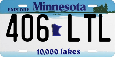 MN license plate 406LTL