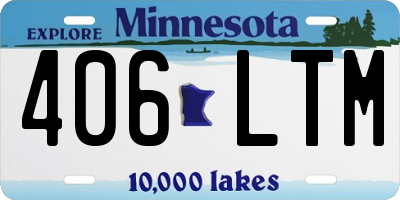 MN license plate 406LTM