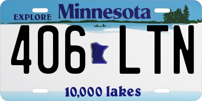 MN license plate 406LTN