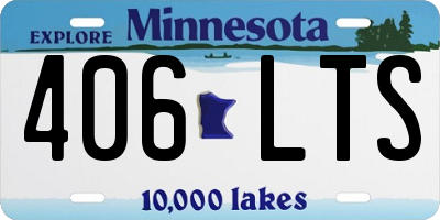 MN license plate 406LTS