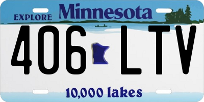 MN license plate 406LTV