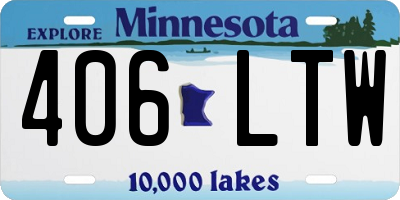 MN license plate 406LTW