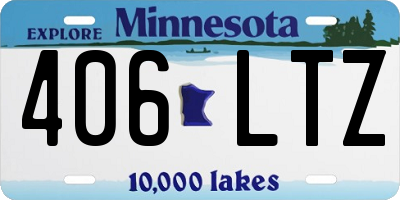 MN license plate 406LTZ