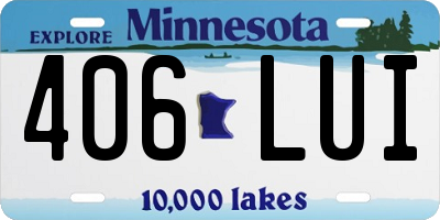 MN license plate 406LUI