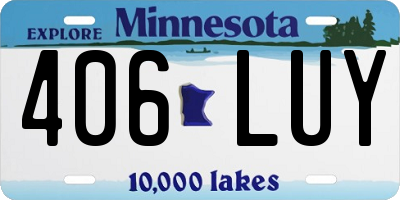 MN license plate 406LUY