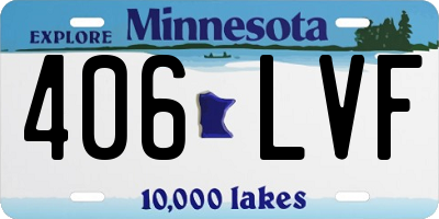 MN license plate 406LVF