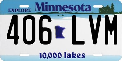 MN license plate 406LVM