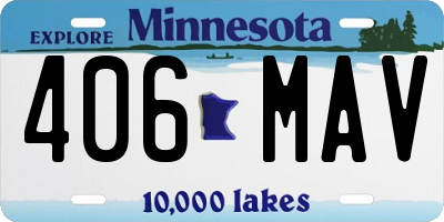 MN license plate 406MAV