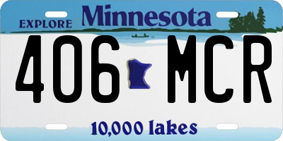 MN license plate 406MCR