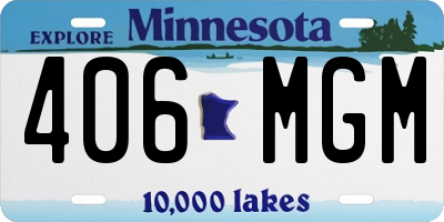 MN license plate 406MGM