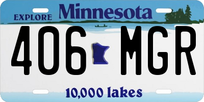 MN license plate 406MGR