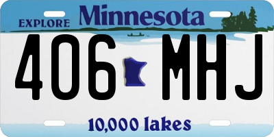 MN license plate 406MHJ