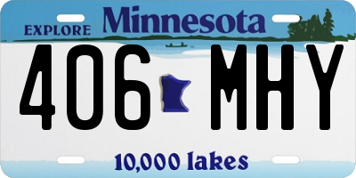 MN license plate 406MHY