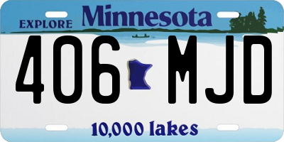 MN license plate 406MJD